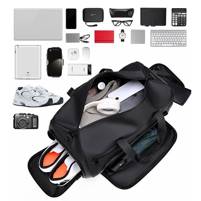 Travel Bag Sports Gym Bag Stylish Duffel Bag Polyester Fitness Bag With Shoe Storage
