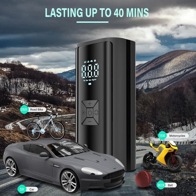 Portable Digital Tire Inflator & Smart Air Pump