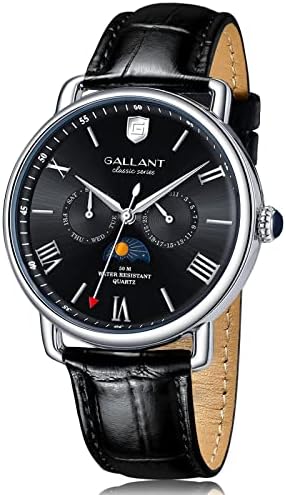 Classic Chronograph Dress Watch – Silver & Black