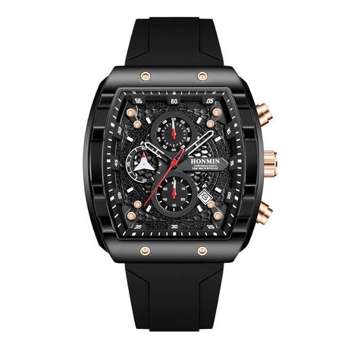 1PCS Multifunction Luminous Sports Watch for Men – Waterproof Casual Quartz Watch with Chronograph & Date Display, Durable Outdoor Wristwatch