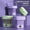 Portable Washing Machine,10L High Capacity Mini Washer with 3 Modes Deep Cleaning Half Automatic Washt, Foldable Mini Washing Machine, with Soft Spin Dry for Underwear, Socks, Towels (purple)