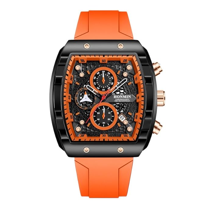 1PCS Multifunction Luminous Sports Watch for Men – Waterproof Casual Quartz Watch with Chronograph & Date Display, Durable Outdoor Wristwatch