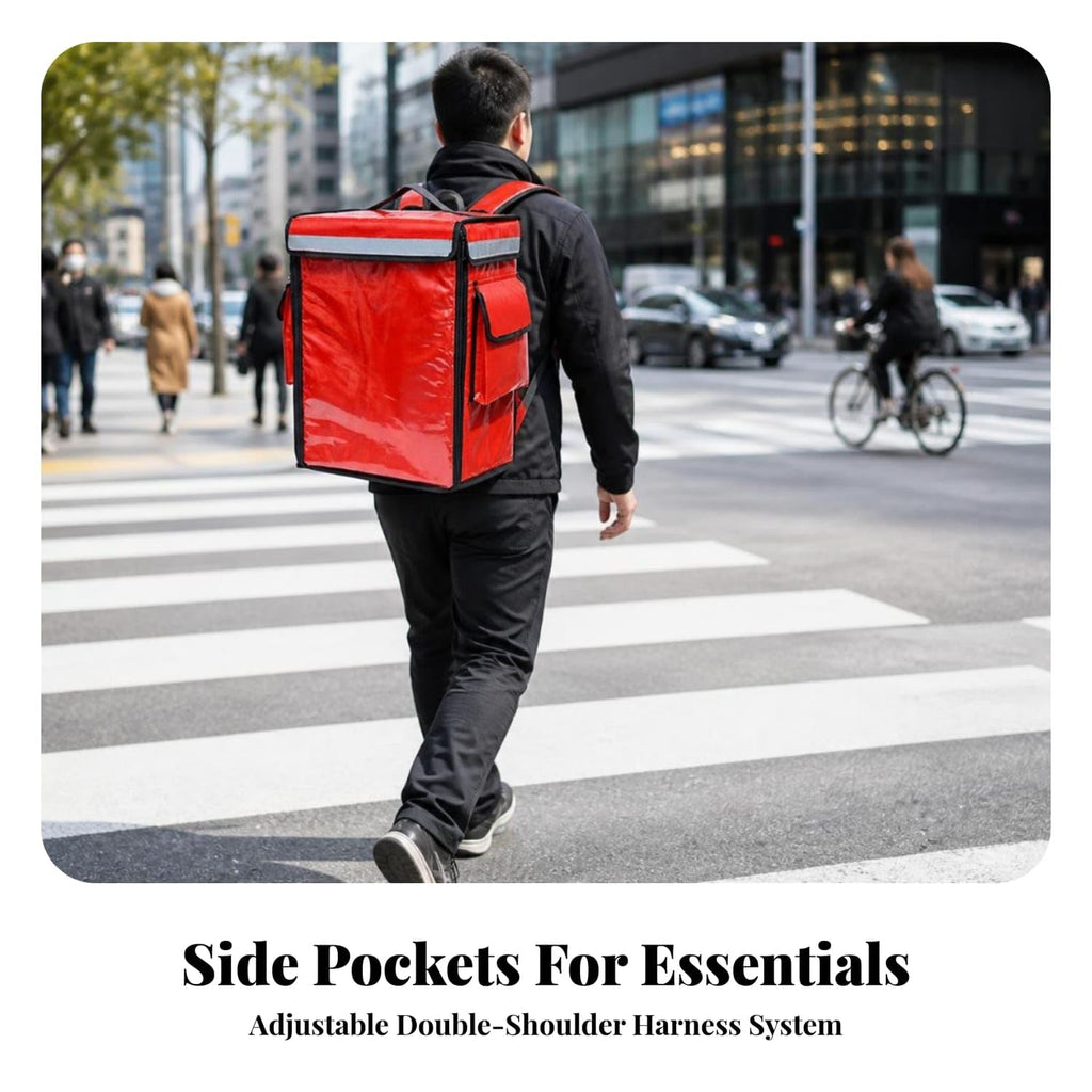 Heavy-Duty Insulated Food Delivery Backpack & Thermal Takeout Bag