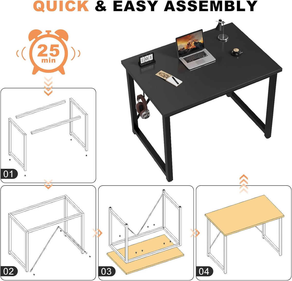 Minimalist Home Office Computer Desk & Study Table