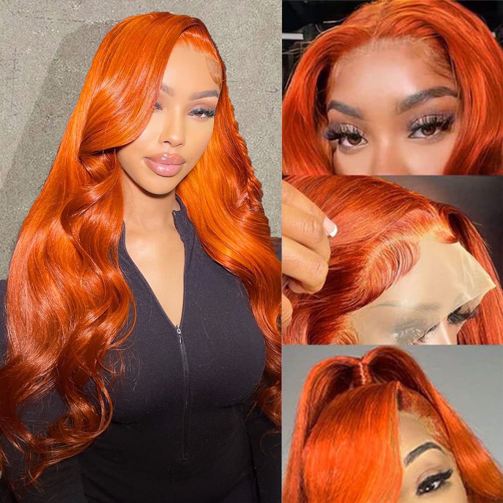 Ginger Copper Radiance – HD Lace Frontal Body Wave Unit