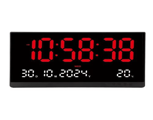 LED Minimalist Digital Wall Clock – Large Display with Date & Tempereture (small and Big)