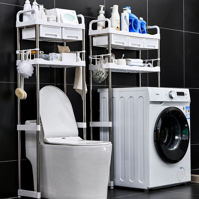 Multi-Functional Over-the-Toilet & Washing Machine Storage Rack Organizer