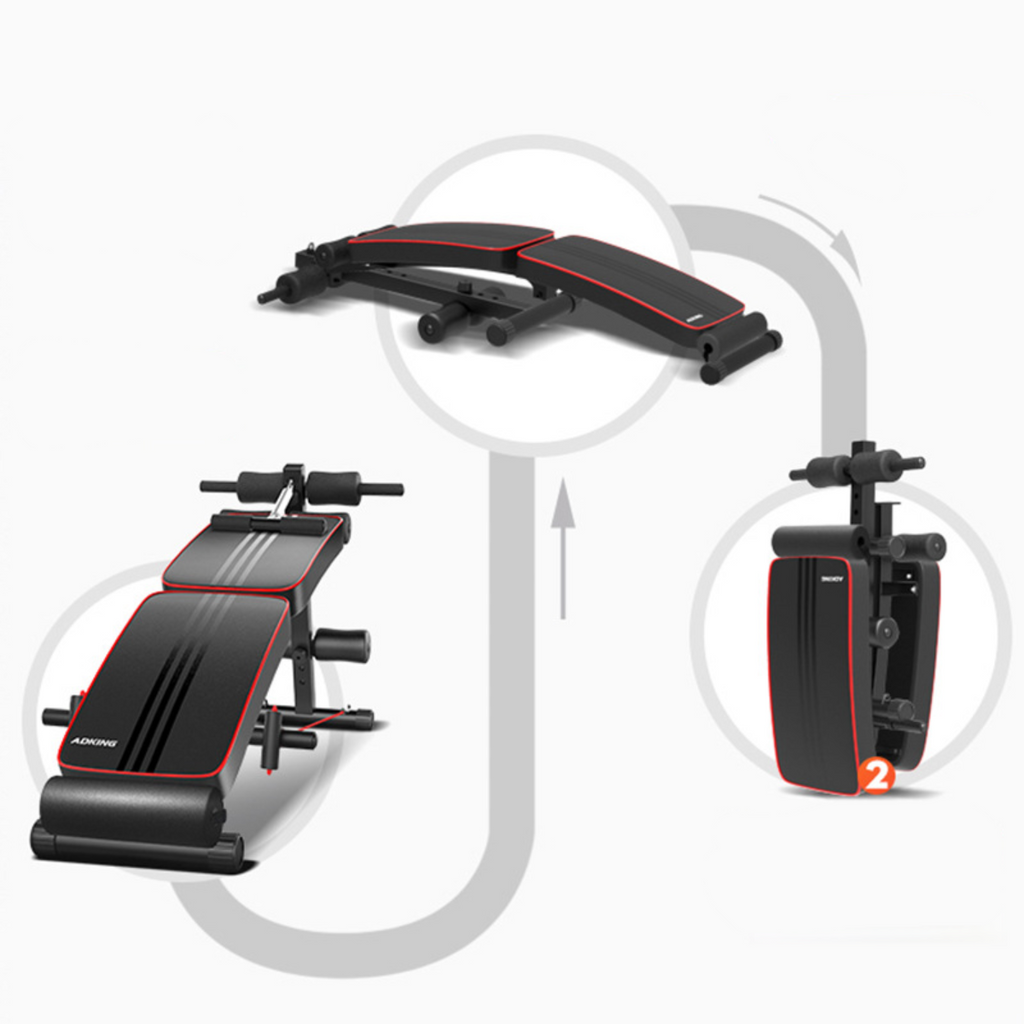 Foldable sit-up/decline exercise bench