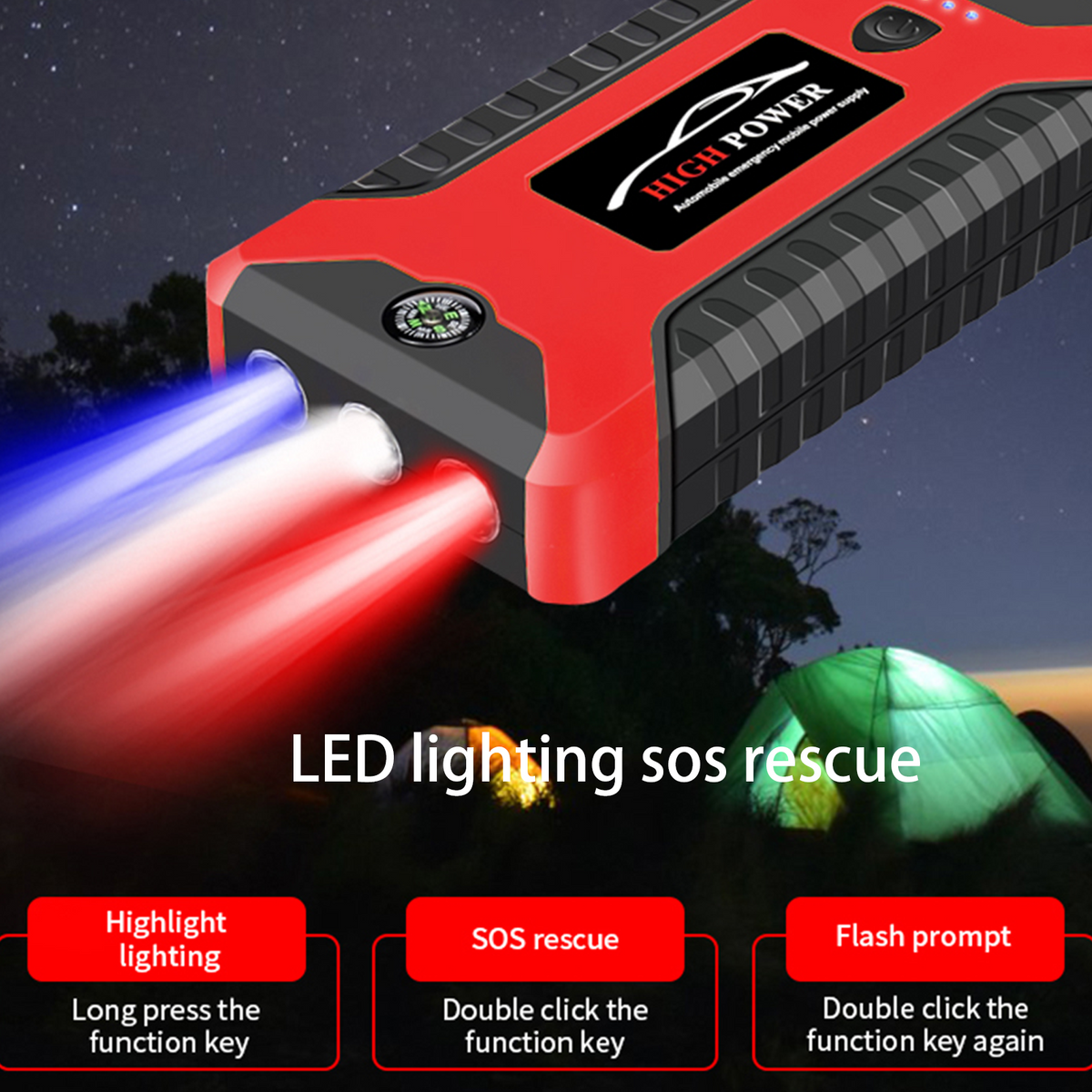 Multi-Function High-Power Portable Car Jump Starter & Power Bank Kit