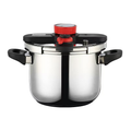 Heavy-Duty Stainless Steel Pressure Cooker with One-Hand Twist Lock Lid