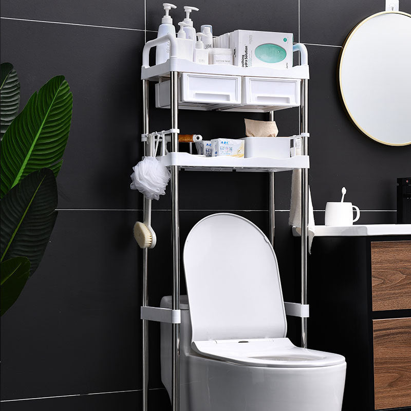 Multi-Functional Over-the-Toilet & Washing Machine Storage Rack Organizer