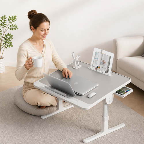 Adjustable Multifunctional Laptop Bed Desk & Portable Standing Tray