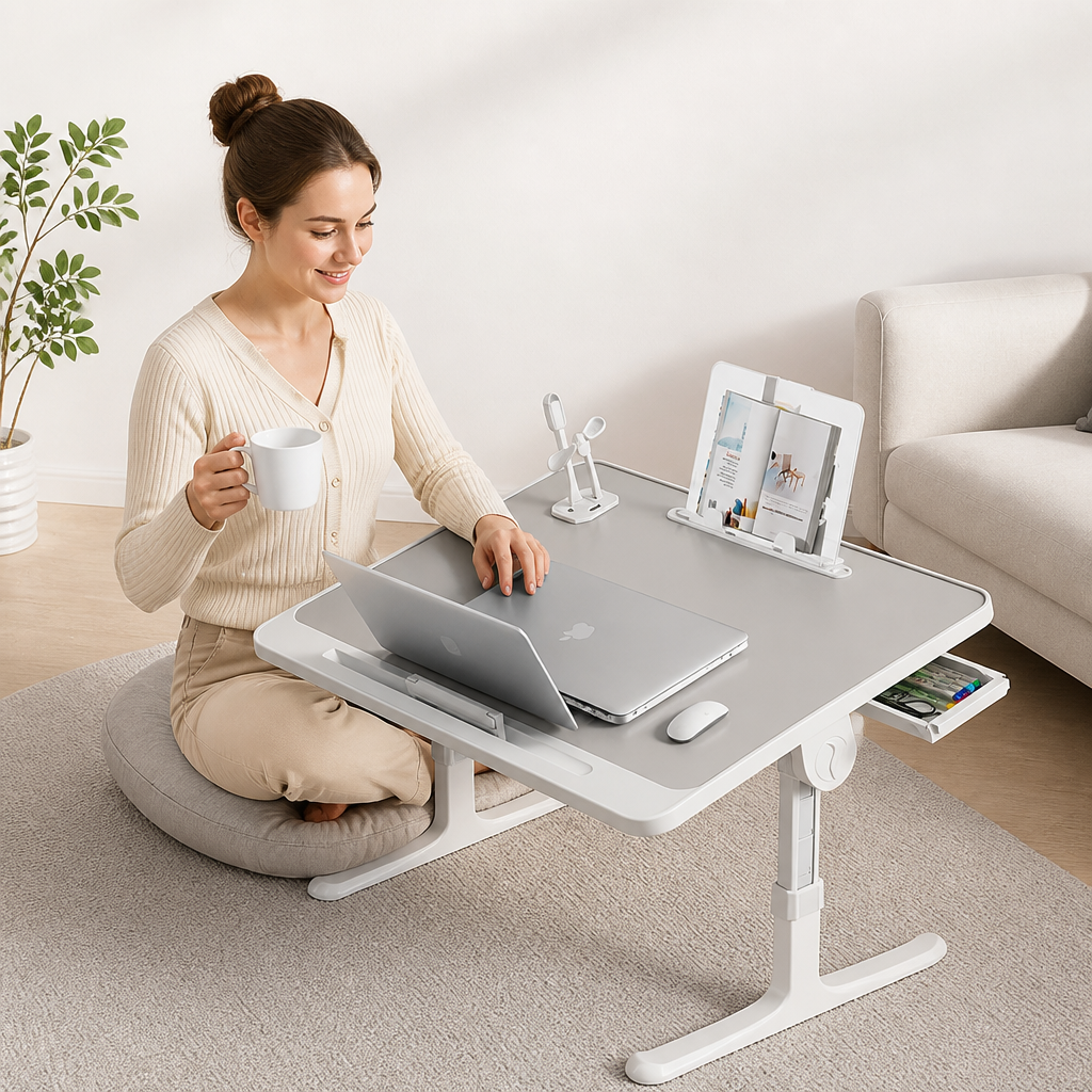 Adjustable Multifunctional Laptop Bed Desk & Portable Standing Tray