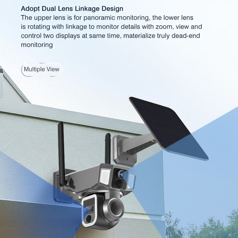 Solar-Powered 360° Security Camera: Total Peace of Mind, No Wires Required