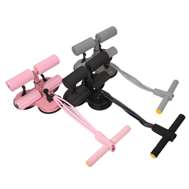portable sit-up assistant bar with integrated resistance bands