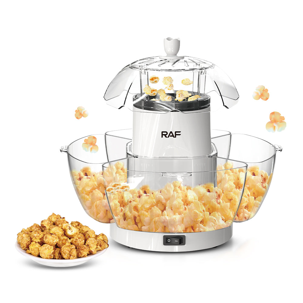 RAF 1200W Electric Hot Air Popcorn Maker with Serving Bowls