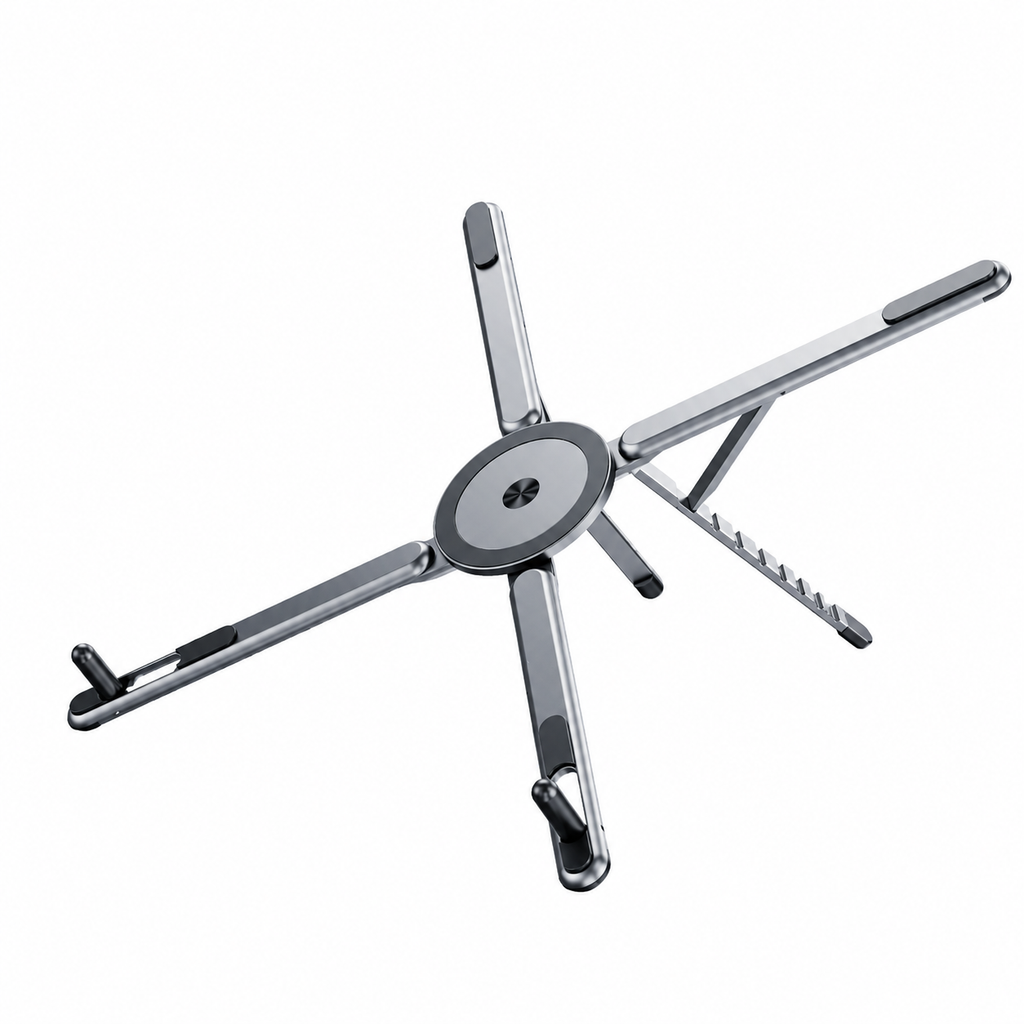 Magnetic Laptop Phone Mount & Dual-Screen Stand – Portable Side-Mount Holder