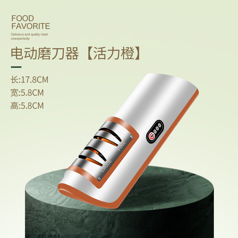 Electric Multi-Stage Kitchen Knife Sharpener with Precision Slots