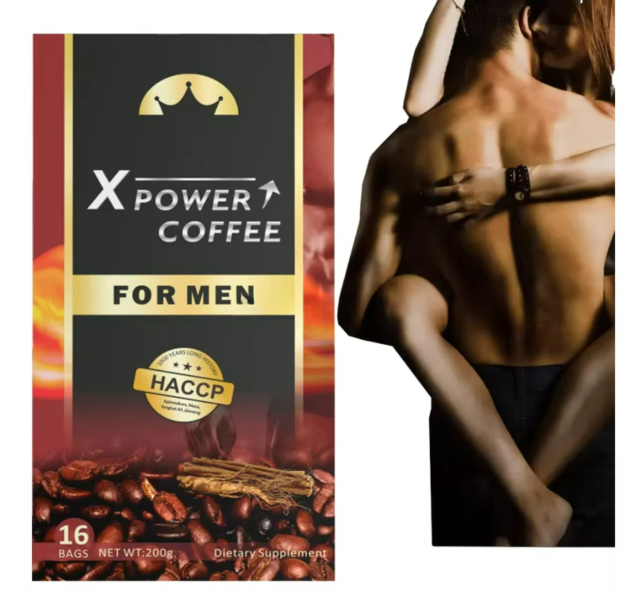 X Power Coffee for Men - Herbal Energy & Performance Blend