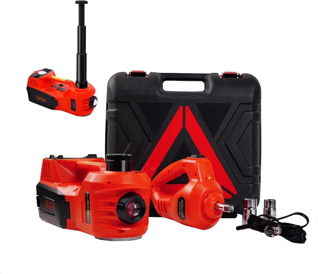 12V Electric Car Hydraulic Floor Jack & Impact Wrench Kit