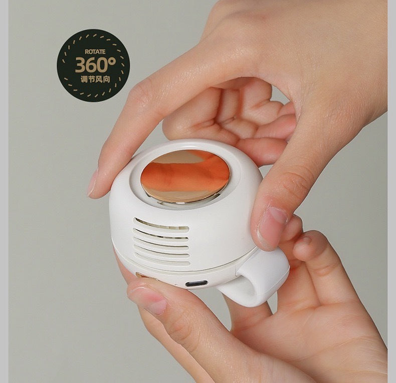 Portable Clip-On Wearable Personal Cooling Fan with Thermal Cold Plate