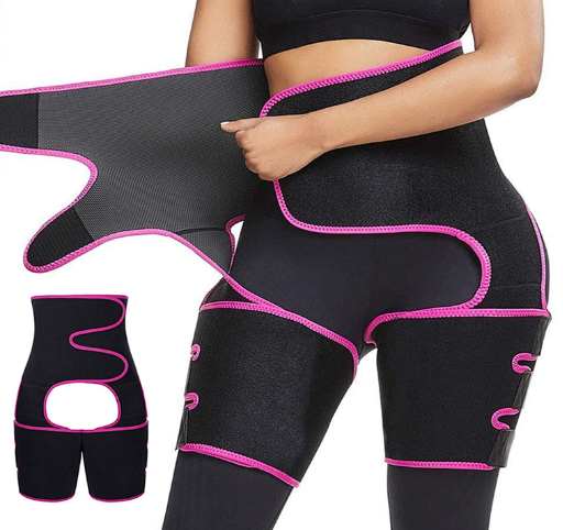 3-in-1 High-Waist & Thigh Trimmer Fitness Sweat Shaper