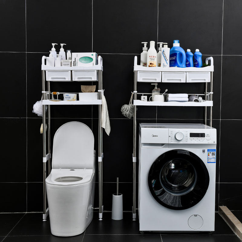 Multi-Functional Over-the-Toilet & Washing Machine Storage Rack Organizer