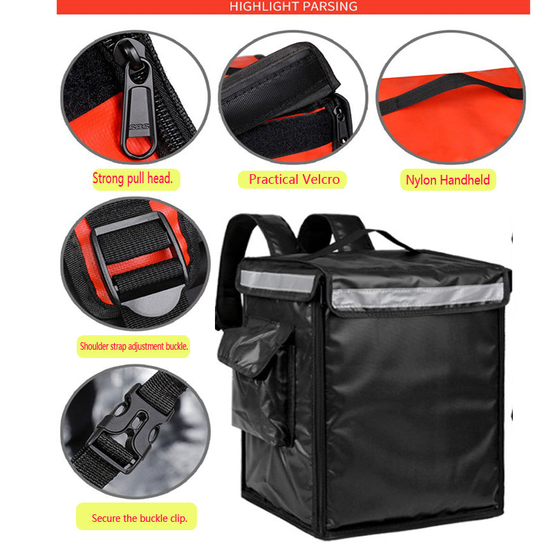 Heavy-Duty Insulated Food Delivery Backpack & Thermal Takeout Bag