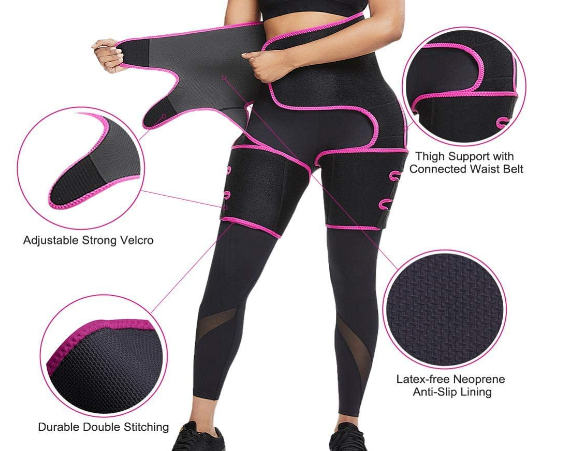 3-in-1 High-Waist & Thigh Trimmer Fitness Sweat Shaper