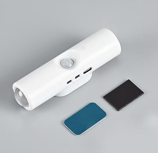 Compact Rechargeable LED Light with Adhesive Mount & USB Cable