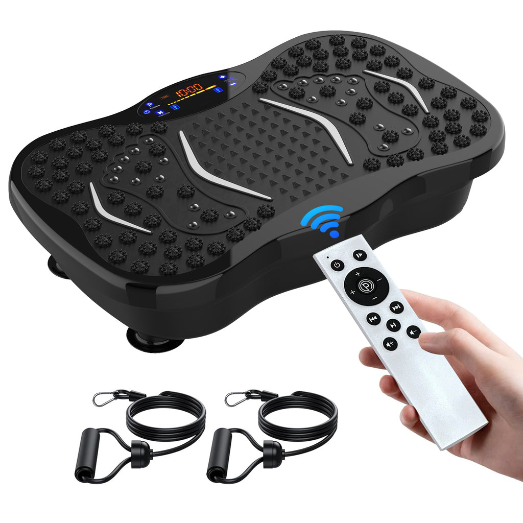 Whole Body Vibration Plate Exercise Machine with Resistance Bands & Remote