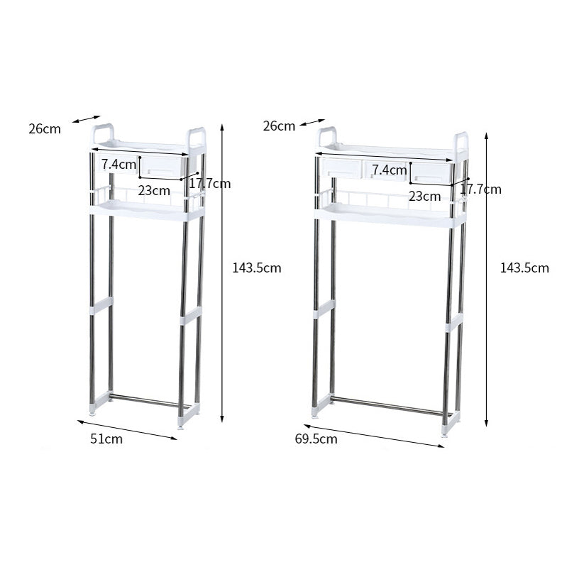 Multi-Functional Over-the-Toilet & Washing Machine Storage Rack Organizer