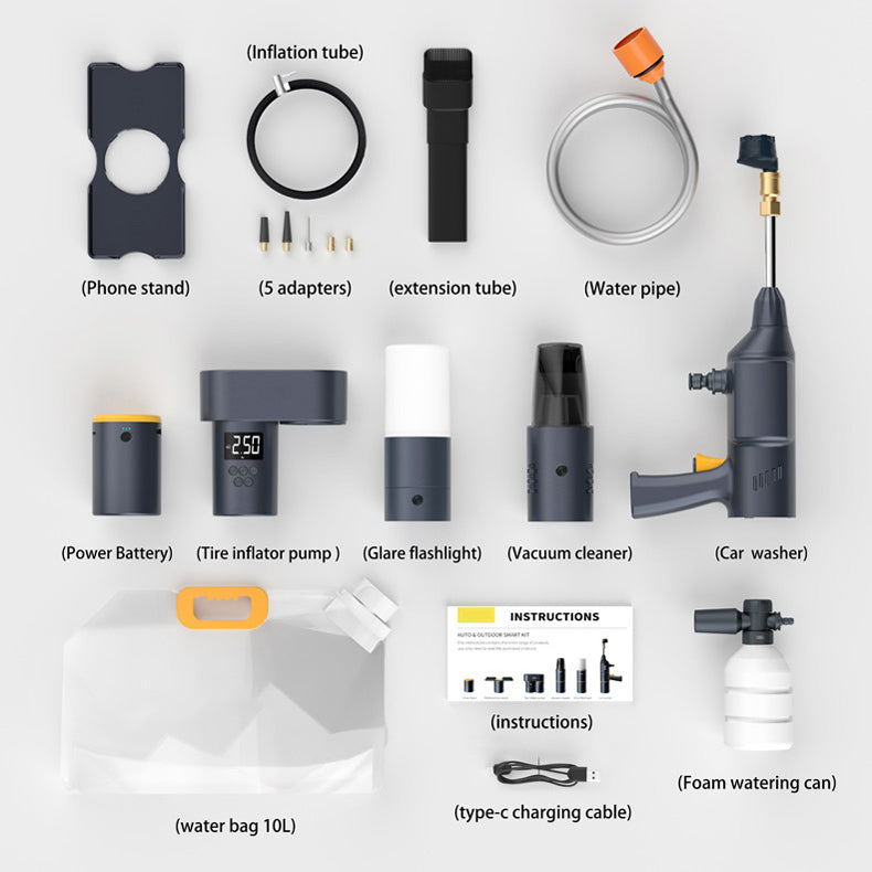 4-in-1 Wireless Modular Cleaning & Car Care Kit