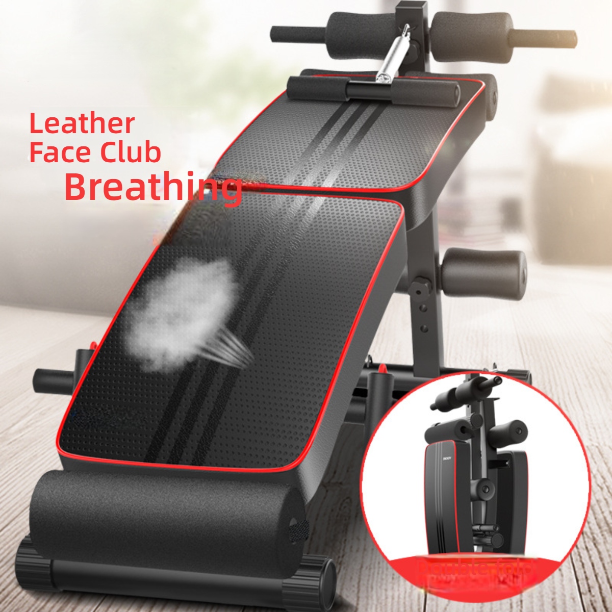 Foldable sit-up/decline exercise bench
