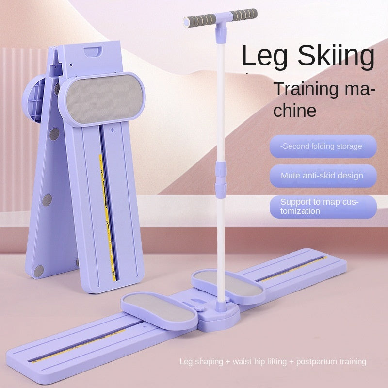 Foldable Pelvic Floor & Inner Thigh Leg Slider Machine with Handlebar