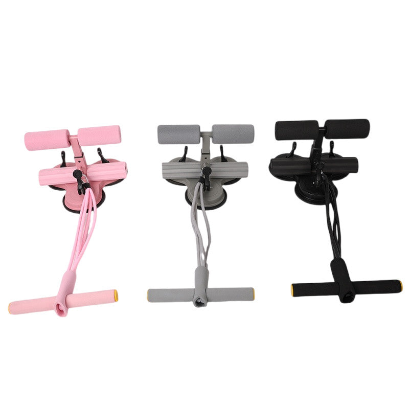 portable sit-up assistant bar with integrated resistance bands