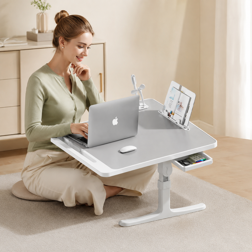 Adjustable Multifunctional Laptop Bed Desk & Portable Standing Tray