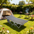 Portable Foldable Camping Cot & Outdoor Lounge Bed with Mattress Pad