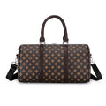 Luxury Monogram Travel Duffel Bag – Premium PU Leather Weekender for Men & Women