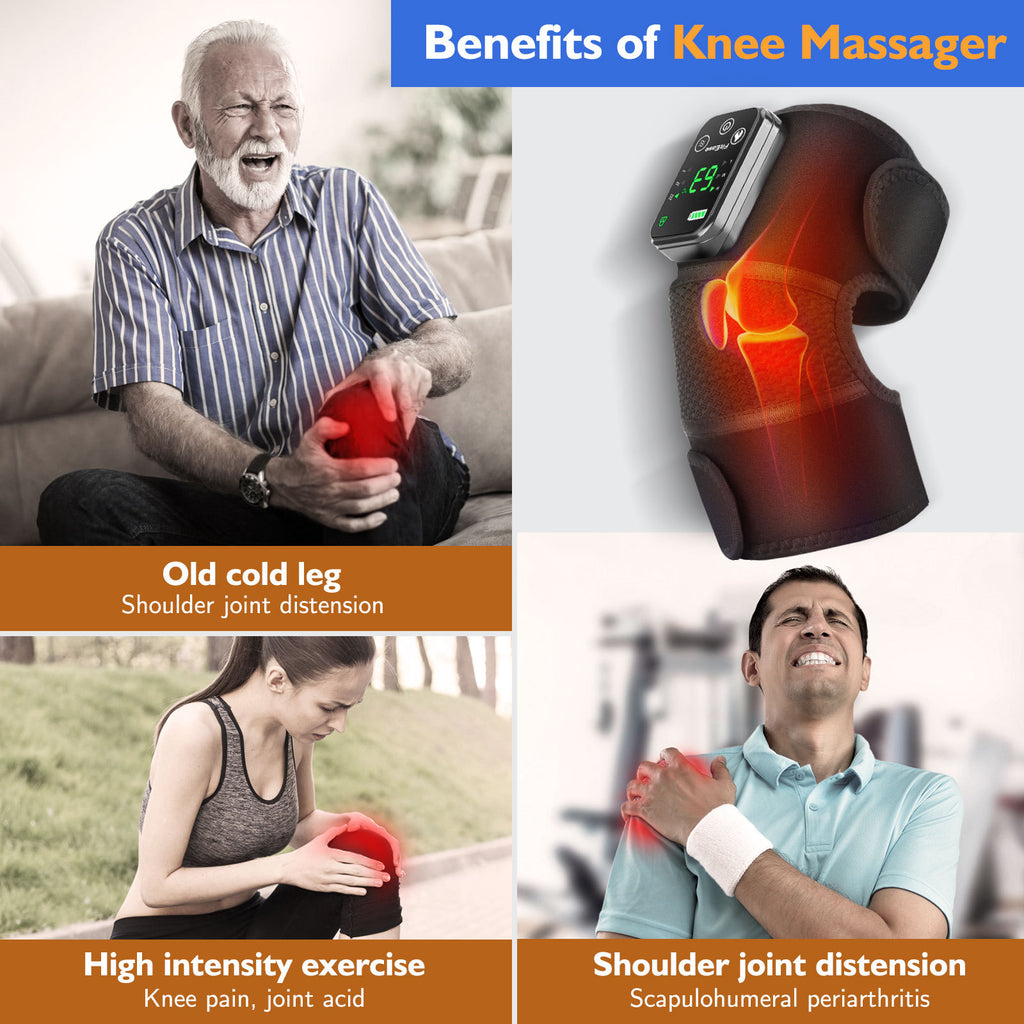 Heated & Massaging Knee Pad – Joint Pain Relief & Thermal Therapy Wrap