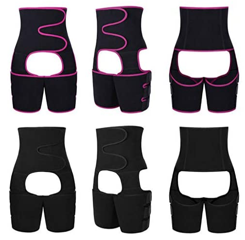 3-in-1 High-Waist & Thigh Trimmer Fitness Sweat Shaper