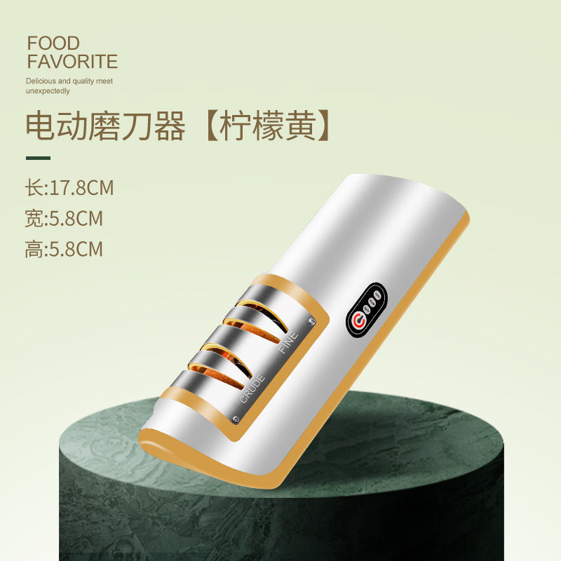 Electric Multi-Stage Kitchen Knife Sharpener with Precision Slots