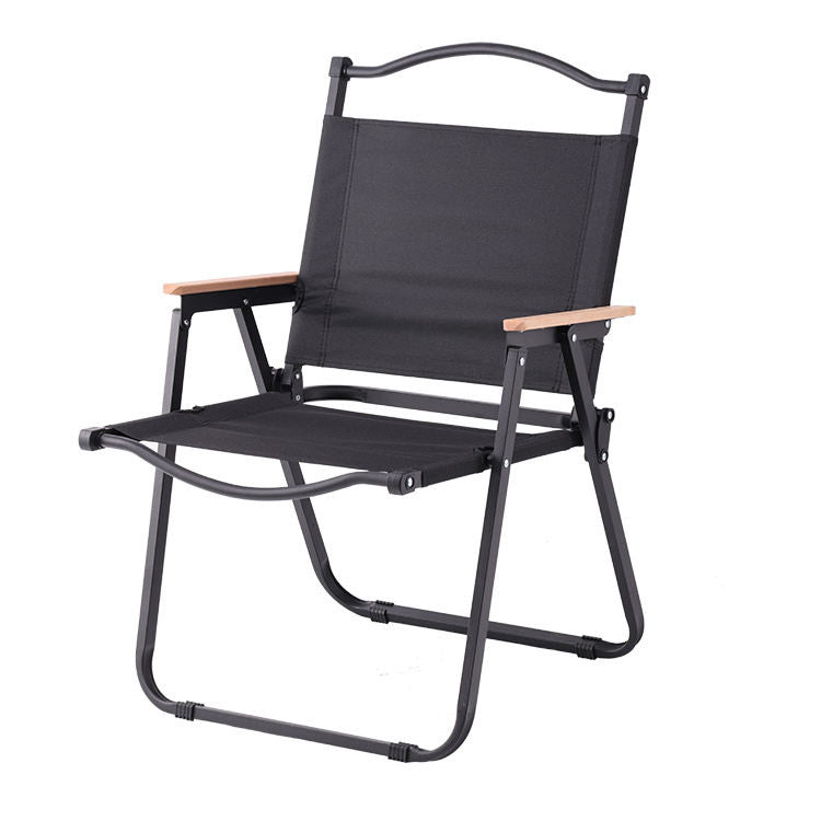 Premium Folding Kermit Chair – Lightweight Aluminum Outdoor Lounge Chair with Wooden Armrests