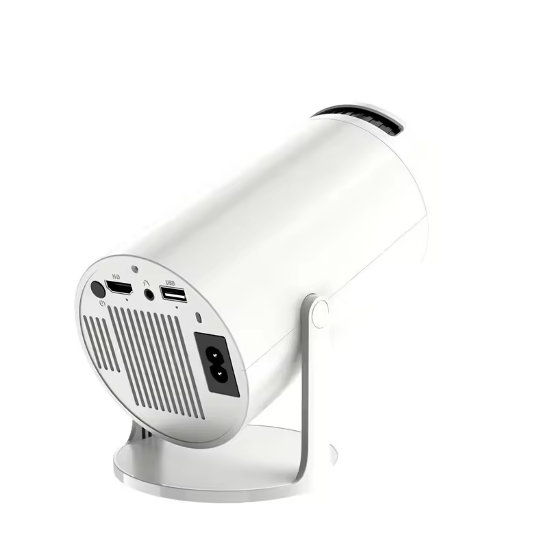 Portable Cylindrical Smart Projector with 360° Rotating Stand