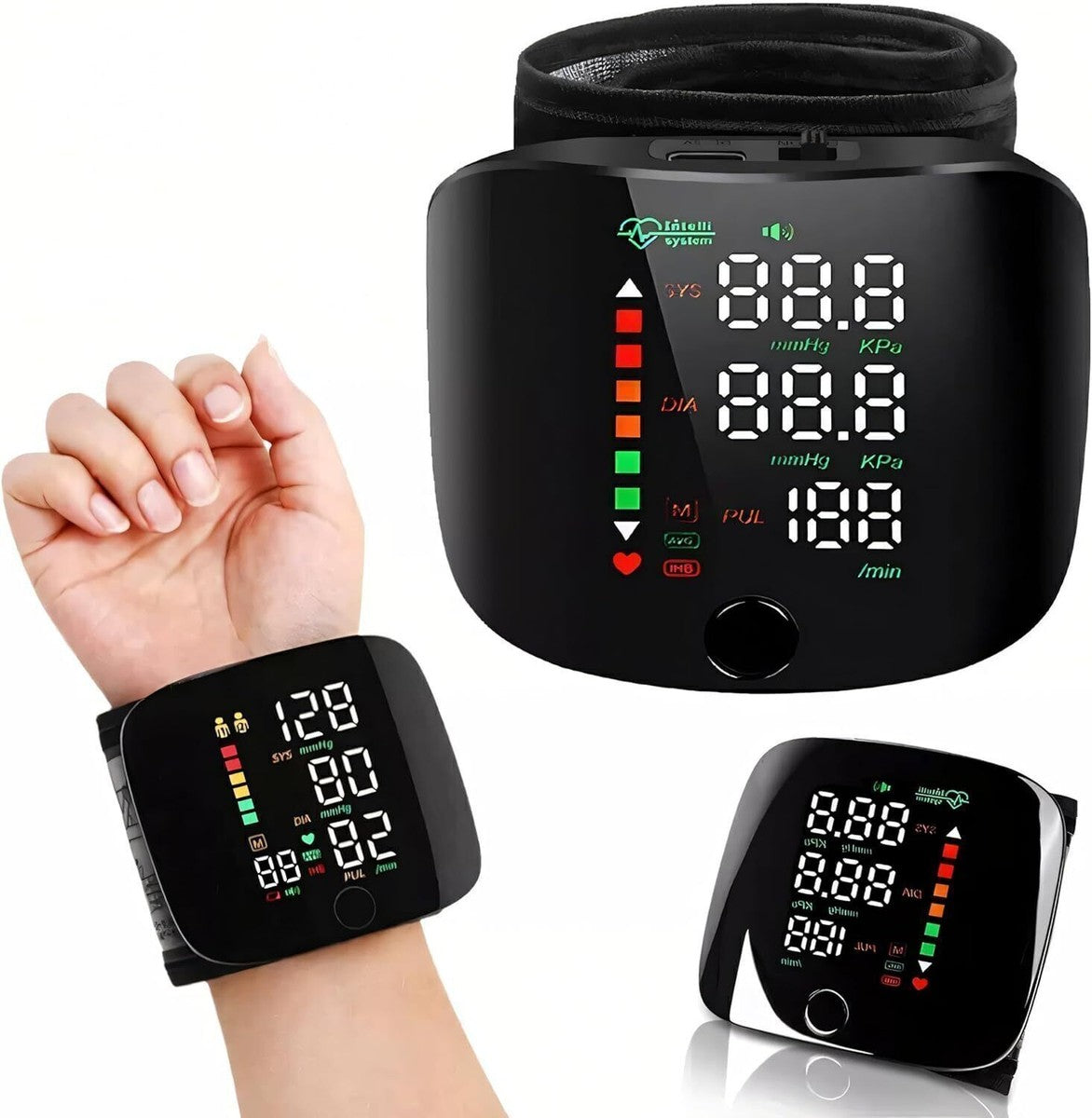 Digital Wrist Blood Pressure Monitor & Heart Rate Tracker