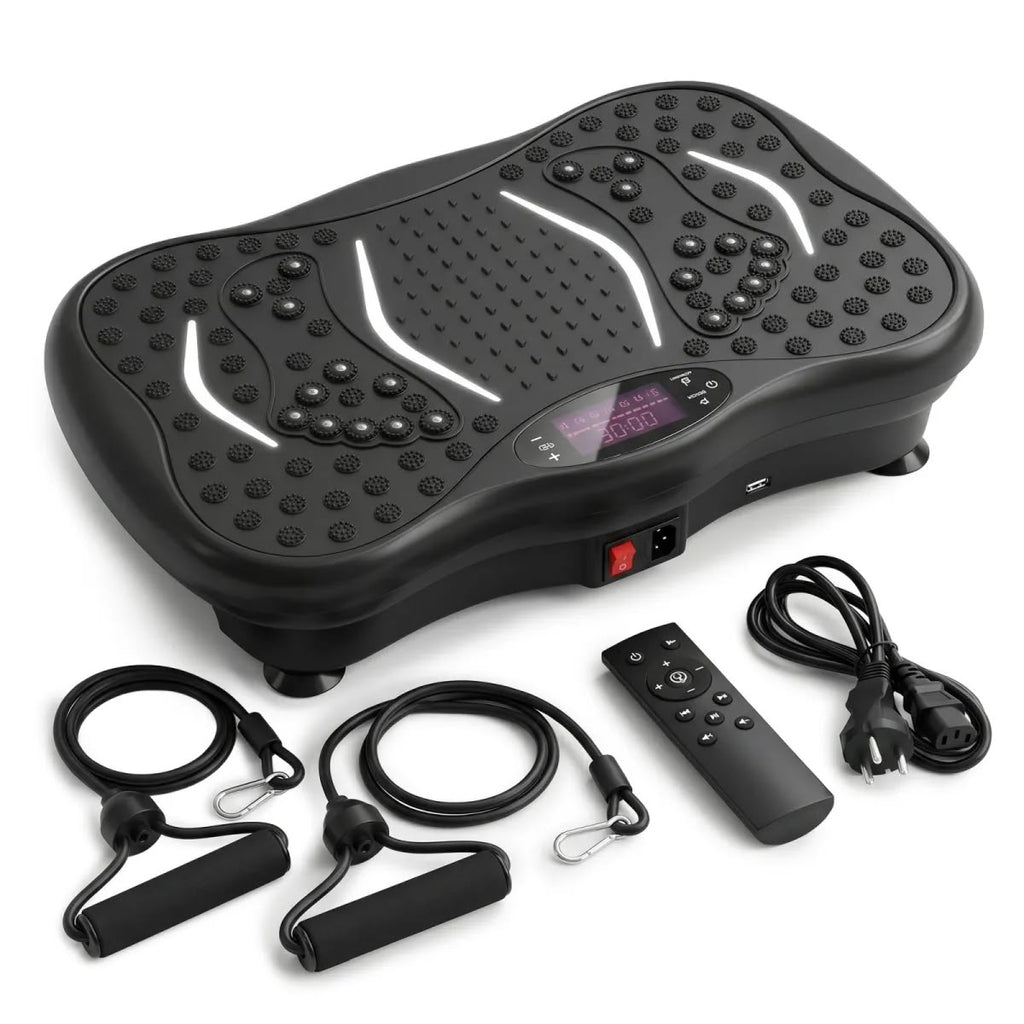 Whole Body Vibration Plate Exercise Machine with Resistance Bands & Remote