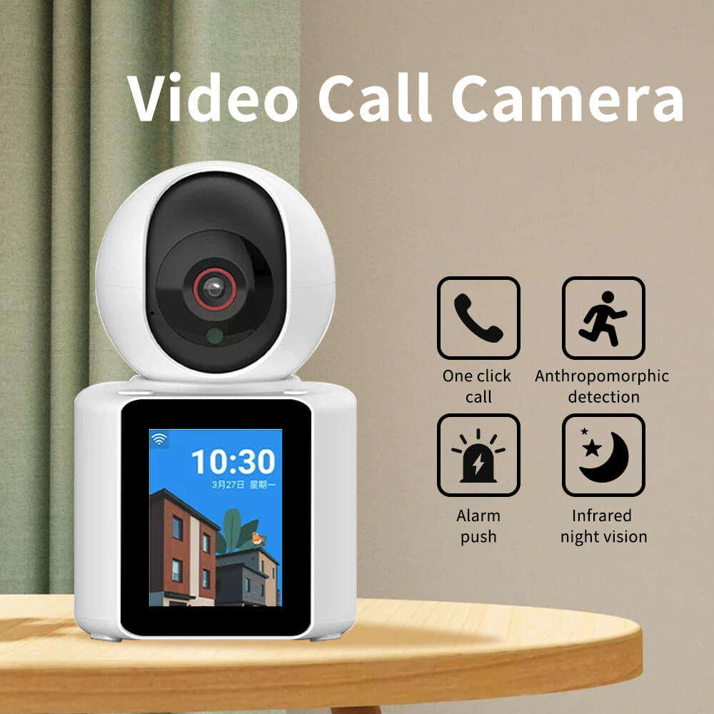Smart Video Calling WiFi Camera with 2.8" IPS Screen – 1080P HD Two-Way Audio Security Monitor