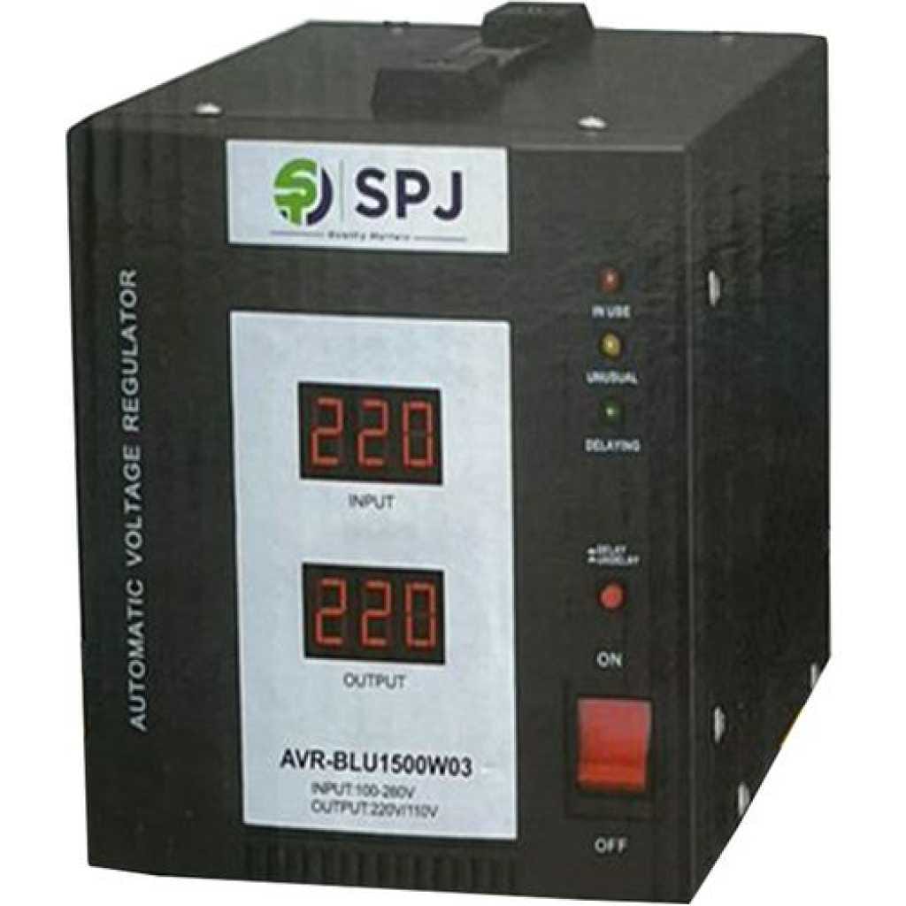 SPJ 1500W Automatic Voltage Regulator (AVR-BLU1500W03)