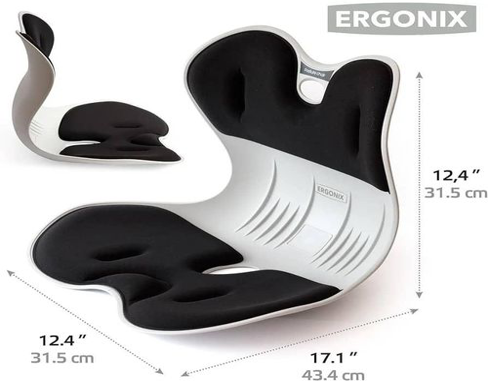 Ergonix Portable Orthopedic Posture Seat – Ergonomic Back & Pelvic Support ( Lumbar support)