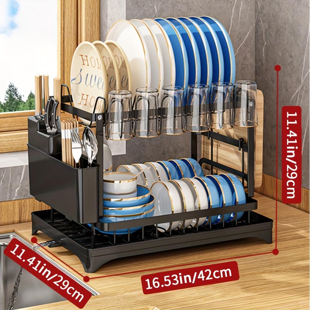 2-Tier Multifunctional Dish Drying Rack